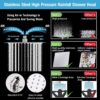 HGN 10 Inches Bathroom Rain Shower Combo Set Wall Mounted Rainfall Brushed Nickel Shower Head System Rough-in Valve Body and Trim Included