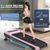 ANCHEER Walking Pad Treadmill with 9% Auto Incline, 4 in 1 Under Desk Treadmill with Remote Control, 2.5HP Walking Treadmill for Home Office, LCD Display/300LBS Weight Capacity/8 Adjustable Slopes