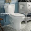 DeerValley Two-Piece Elongated Toilet ADA 17.9” High Toilet for Bathrooms, 1000g Map High-Efficiency, 12" Rough-In