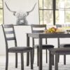 Signature Design by Ashley Bridson Modern 6 Piece Dining Set, Includes Dining Table, 4 Chairs & Bench, Gray