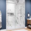 Semi-Framed 60’’W×75’’H Shower Door Bathroom Door Single Sliding Shower Door, SGCC Clear Tempered Glass, Stainless Steel Handle, 4-Inch Adjustable Width, Brushed Nickel