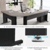 Tribesigns L-Shaped Executive Desk with File Cabinet, 83 Inch Large Corner Computer Desk with Drawers, Industrial Business Furniture Work Desk for Home Office (Gray)