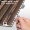 8-Pack WPC Slat Wall Panels, 96 x 6 in Decorative Acoustic Slats 3D Wall Panels, Water-Proof and Easy Installation, Dark Walnut