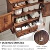 Bathroom Wall Cabinet, Farmhouse Medicine Cabinet, 24" Wide Bathroom Cabinet with Drawer, Adjustable Shelf, Double Barn Doors, Storage Cabinet for Bathroom, Kitchen, Living Room, Brown