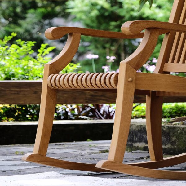 Cambridge Casual Mosko Teak Wood 3 Piece Patio Rocking Conversation Set