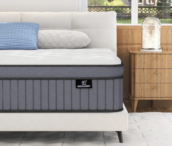 Full Size Mattress, Upgrade Strengthen 10 Inch Firm Hybrid Full Mattress in a Box, Mattress Full Size With Memory Foam and Independent Pocket Springs, Strong Edge Support, Release Pressure