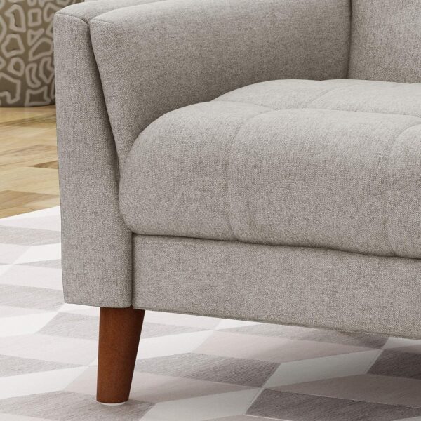 91MyDChfMOL._AC_SL1500_.jpg Christopher Knight Home Evelyn Mid Century Modern Fabric Arm Chair, Beige & Walnut