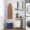 UTEX Bathroom Cabinet Wall Mounted, Wood Hanging Cabinet, Wall Cabinets with Doors and Shelves Over The Toilet for Bathroom,White