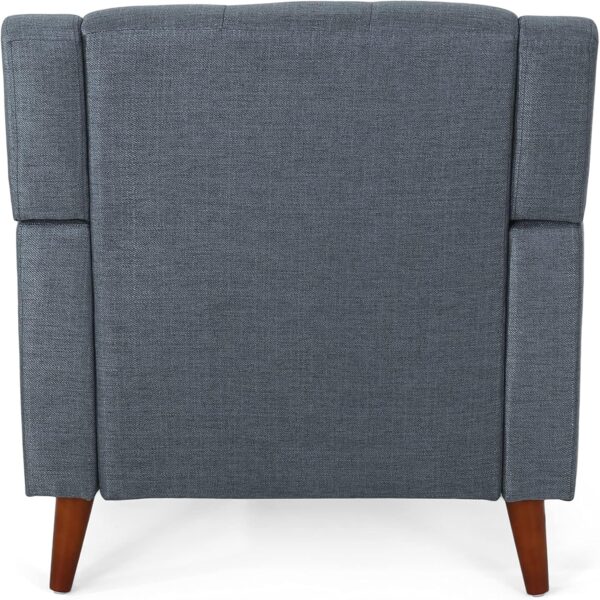 91Q-wKNNZPL._AC_SL1500_.jpg Christopher Knight Home Evelyn Mid Century Modern Fabric Arm Chair, Dark Gray, Walnut