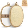 Almooni Natural Loofah Exfoliating Body Scrubber, Made with Natural Egyptian Shower Loofah Sponge, Bath Shower Loofah Sponge for Women and Men, for Face and Body That Gets You Clean - 2 Count (1 Pack)
