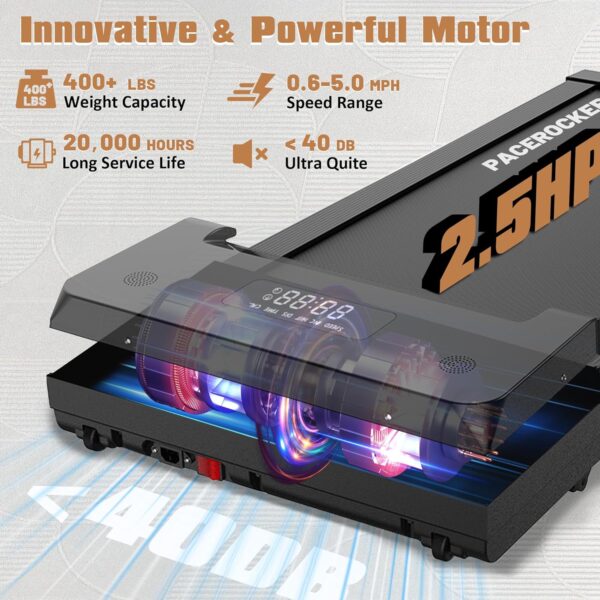 Walking Pad Treadmill with 9% 9-Level Auto Incline, 400+ lbs Capacity Under Desk Treadmills for Home, 10 Hiking Programs