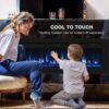 60 inch Electric Fireplace in-Wall Recessed and Wall Mounted with Remote Control, 1500/750W Fireplace Heater (60-99°F Thermostat) with 12 Adjustable Color, Timer, Log and Crystal