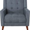 91mUBPZRt5L._AC_SL1500_.jpg Christopher Knight Home Evelyn Mid Century Modern Fabric Arm Chair, Dark Gray, Walnut