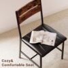 IRONCK Dining Table Set for 4, Wood Kitchen Table with Upholstered Chairs Dinning Table Set for Kitchen & Dining Room, Compact Dining Set for Small Spaces, Rustic Brown