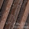 8-Pack WPC Slat Wall Panels, 96 x 6 in Decorative Acoustic Slats 3D Wall Panels, Water-Proof and Easy Installation, Dark Walnut