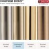 Delta -faucet Single-Spray Raincan Shower Head, Gold Shower Head, Rainfall Shower Head, Square Shower Head, 2.5 GPM Flow Rate, Lumicoat Champagne Bronze 52159-CZ-PR25