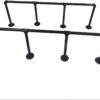 3 level Wall Mounted Iron Floating Pipe Shelves/Racks/Storage/Bookcases, DIY Open Bookshelves/Shelving for Kitchen/Office, Retro Black,(4-Tier Shelf Brackets,Not Include Planks)