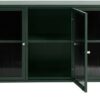 41n6Zg9jHXL._AC_SL1000_.jpg Modern Tempered Fluted Glass & Steel Sideboard with 3 Hinged Doors, 2 Adjustable Shelves, Bookcases, Cabinets, Entertainment, Filing & Storage for Home Office, Kitchen, 52x15.75x33.5 in.