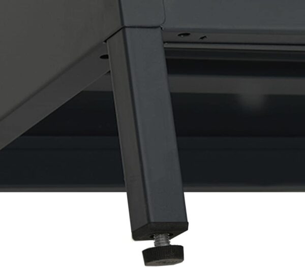 TV Stand Black 41.3"x13.8"x20.5" Steel and Glass,Modern TV Stand with Glass Doors and Adjustable Shelf for TVs up to 43 Inches Furniture for TV & Media, Entertainment Centers