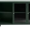 51-U3wybJjL._AC_SL1000_.jpg Modern Tempered Fluted Glass & Steel Sideboard with 3 Hinged Doors, 2 Adjustable Shelves, Bookcases, Cabinets, Entertainment, Filing & Storage for Home Office, Kitchen, 52x15.75x33.5 in.
