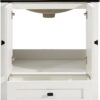30" Bathroom Vanity with Sink, White Modern Bathroom Storage Cabinet with Black Drop in Bathroom Sink Combo Set