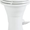Dometic 310 Standard Toilet - White, Oblong Shape, Lightweight and Efficient with Pressure-Enhanced PowerFlush and Slow Close Seat Cover - Perfect for Modern RVs