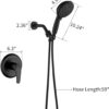 Single-Handle Shower Faucet Set Shower Kit with Valve Shower Trim Kit with 10 Spray Handheld Shower Head System Shower Valve and Trim Kit Matte Black Shower Fixtures