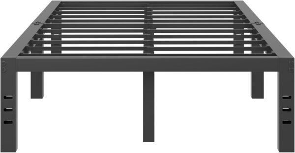 Novilla Bed Frame Queen Size, 18 Inch Simplicity Metal Platform Queen Bed Frame with Underbed Storage, No Box Spring Needed, Heavy Duty Steel Slat Support, for Bedroom, Guest Room, Noiseless