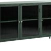 51HjyIWmkL._AC_SL1000_.jpg Modern Tempered Fluted Glass & Steel Sideboard with 3 Hinged Doors, 2 Adjustable Shelves, Bookcases, Cabinets, Entertainment, Filing & Storage for Home Office, Kitchen, 52x15.75x33.5 in.
