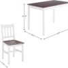 51KJfvc5OVL._AC_SL1500_.jpg chairus Dining Table Set for 4 Farmhouse Dining Table and Chairs Set Wooden Rectangle Dinette Set of 5 for Small Space Kitchen Dining Room Living Room, Brown/White