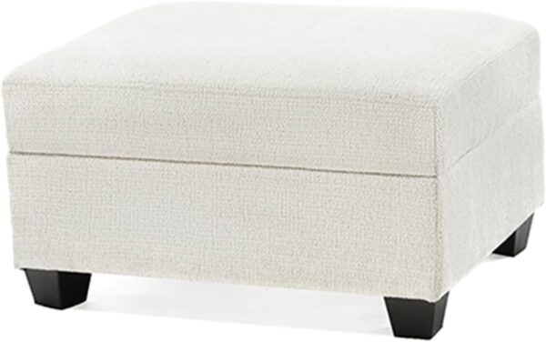 VanAcc Ottoman with Storage, Modern Sofa- Upholstered Ottoman, Comfy Sofa with Extra Deep Seats, Couch for Living Room Bedroom, Beige Chenille