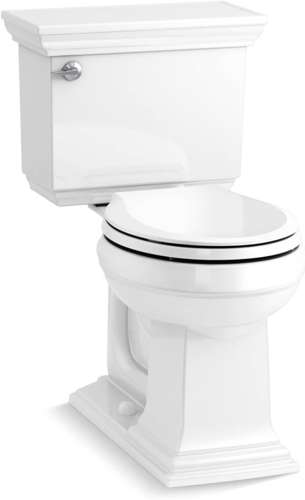 KOHLER Memoirs Stately Continuousclean St Two-Piece Round-Front Toilet, 1.28 Gpf
