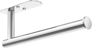 VAEHOLD Self Adhesive Paper Towel Holder Under Cabinet Mount, Wall Mounted Paper Towel Roll Holder for Kitchen, Bathroom, Wall - SUS304 Stainless Steel (Bright Surface)