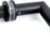 Shower Door Handle in Matte Black 6" Center to Center Mitered with Washers Back to Back, for Frameless Glass Shower Door, Stainless Steel, Easy to Install