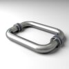Shower Door Handle Back to Back Door Pull Handle for Sliding Glass Shower Door Stainless Steel Chrome Finish Tubular Sliding Door Handle 6 inch
