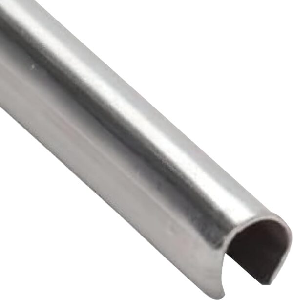 Easy Fix Hardware Snap On Repair Track Cover 1/4" inch for Sliding Patio Glass Doors | Sliding Door Repair Replacement Stainless Steel | Fix Sliding Glass Door Track Cover (6 Feet)