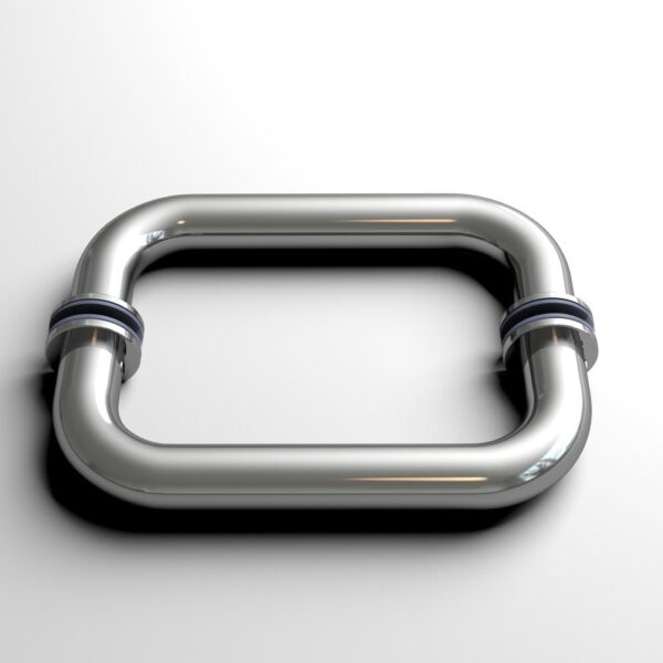 Shower Door Handle Back to Back Door Pull Handle for Sliding Glass Shower Door Stainless Steel Chrome Finish Tubular Sliding Door Handle 6 inch
