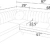 NicBex Sectional Couch 2 Pieces Sofa with Right Chaise Flannel L Shaped Cloud Couch for Living Room Furniture Sets Frame, Modular Sofa for Living Room & Apartment, Cream