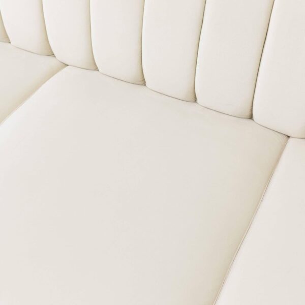 NicBex Sectional Couch 2 Pieces Sofa with Right Chaise Flannel L Shaped Cloud Couch for Living Room Furniture Sets Frame, Modular Sofa for Living Room & Apartment, Cream