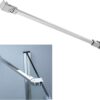 Stainless Steel Frameless Shower Door Fixed Panel Wall to Glass Support Bar for 1/4" to 3/8" Thick Glass by KAFENDA (500mm / 19.7", Polished Chrome)