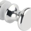 Alise Shower Glass Door Handle,Sliding Shower Doors Knob,Single Side Pull Hardware Replacement Parts for Glass Doors,Solid SUS304 Stainless Steel Knobs,Polished Chrome,XLS200DB-C