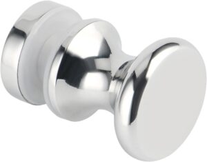 Alise Shower Glass Door Handle,Sliding Shower Doors Knob,Single Side Pull Hardware Replacement Parts for Glass Doors,Solid SUS304 Stainless Steel Knobs,Polished Chrome,XLS200DB-C