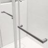 Shower Doors Frameless 52-54" W x 76" H Width Adjustable Double Sliding Glass Door 3/8"(10mm) Easy Clean Stainless Steel Hardware (Brushed Nickel)