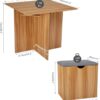 5-Piece Dining Table Set, Small Kitchen Table Set with 4 Stools Compact Space-Saving for Dining Room Kitchen Modern (Red Oak and Grey)