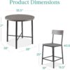 Best Choice Products 5-Piece Modern Round Counter Height Dining Set for Home Kitchen, Dining Room w/ 4 Chairs, 1.5in Thick Table - Gray