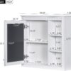 Linique 30" Bathroom Vanity with Mirror Cabinet Combo Set, Modern Bathroom Storage Cabinet with Ceramic Sink, 2 Drawers and a Tip-Out Drawer, Wall-Mounted Medicine Cabinet for Bathroom, White