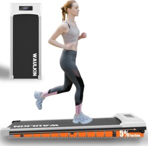 Walking Pad Treadmill with Incline,Under Desk Treadmill, 300+ lbs Weight Capacity Compact Portable Incline Treadmill,10 HIIT Programs Treadmills for Home Small/Office, 2.5HP