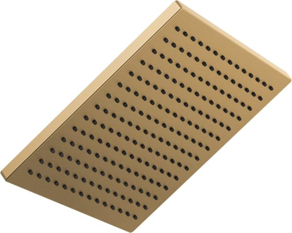 Delta -faucet Single-Spray Raincan Shower Head, Gold Shower Head, Rainfall Shower Head, Square Shower Head, 2.5 GPM Flow Rate, Lumicoat Champagne Bronze 52159-CZ-PR25