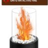 BRIAN & DANY Tabletop Fire Pit, Mini Portable Indoor Fire Pit Tabletop Fireplace, Ethanol Table Top Firepit Bowl Decor Home Patio Balcony Outdoor, Black