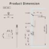 Alesco Shower System, Gold Shower Faucet Set with 10-Inch High-Pressure Rainfall Showerheads and Handheld Spray combo, Showerfixture Include Valve and Trim Kit, Brushed Gold